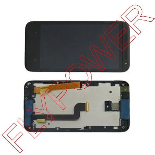 Для htc Desire 601 ЖК дисплей экран + цифровой Тач-скрин с каркасом сборки черный