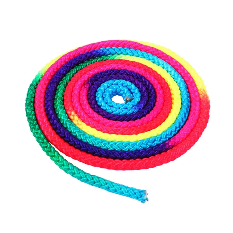 Радужная цветная веревка для художественной гимнастики, прочная веревка для соревнований по художественным тренировкам, Спортивная веревка для гимнастики 1