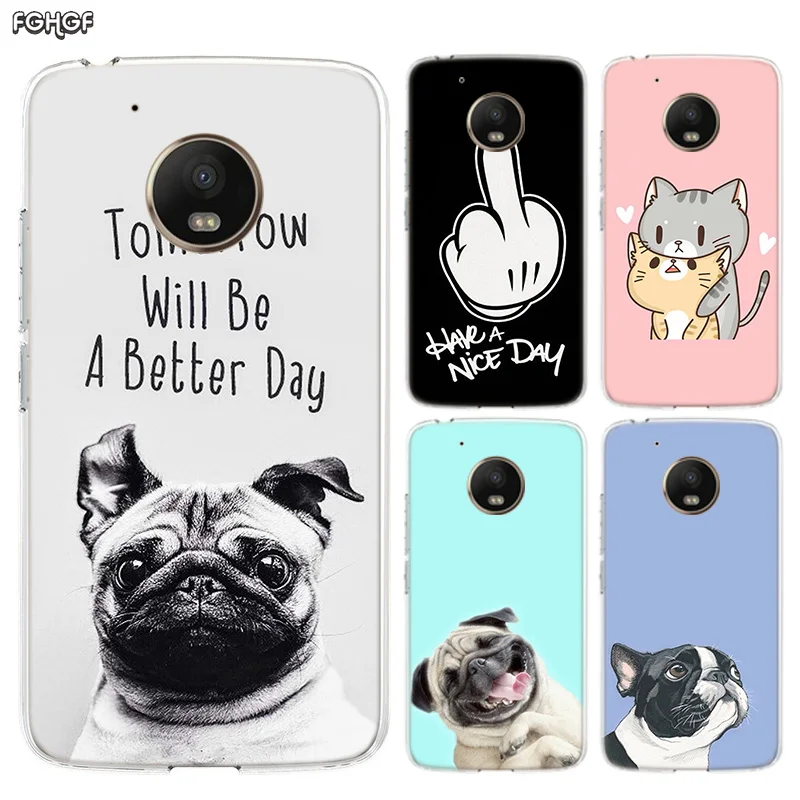 

Cute Cartoon Dog Pig Cat Silicone Hull Shell Back Case For Motorola MOTO G7 G5 G5S G6 E4 E5 Plus G4 Play Riverdale Cover