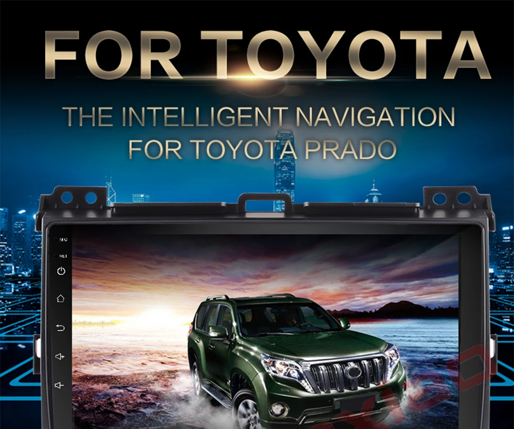 Perfect Hoxiao Android 6 for Toyota Prado 120 Land Cruiser 2004-2009 GPS HD multimedia player map navigation WIFI 9 inch 2DIN car radio 4