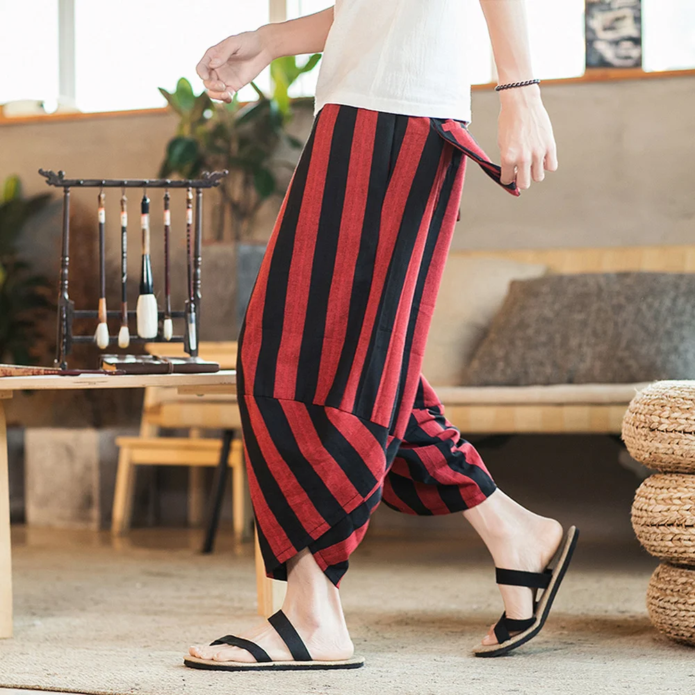 New Summer Men Linen Cotton Chinese Style Wide Leg Trousers MensJogger Hip Hop Streetwear Pants Casual Loose Bloomers Pantaloni New Summer Men Linen Cotton Chinese Style Wide Leg Trousers MensJogger Hip Hop Streetwear Pants Casual Loose Bloomers Pantaloni