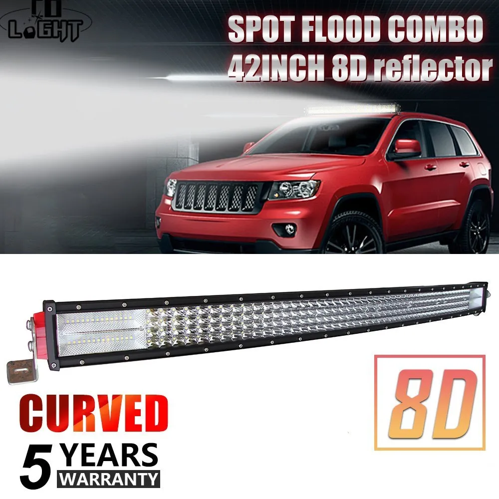 

CO LIGHT 8D Led Light Bar Curved 42Inch 744W Offroad Led Bar Combo Led Beam 12V 24V for Auto Driving Boat Car Truck 4x4 SUV ATV