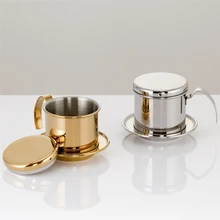 20 комплектов портативный капельная Кофеварка из нержавеющей стали фильтр для кофеварки Infuser Вьетнам Стиль кофейная кружка чашка ситечко инструменты для кофе