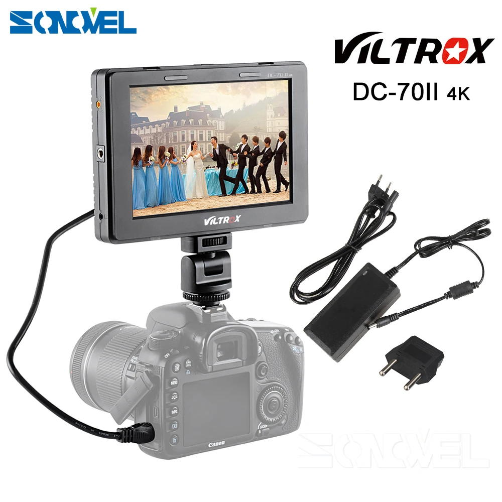ЖК монитор Viltrox 7 дюймов цветной TFT HD дисплей с зажимом 4K HDMI AV вход разрешение 1240x600