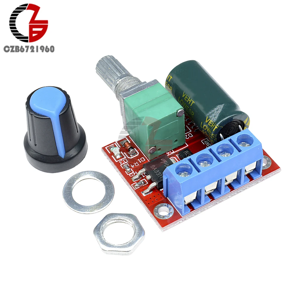 Мини 5A 90W Напряжение регулятор PWM 12V контроллер скорости двигателя