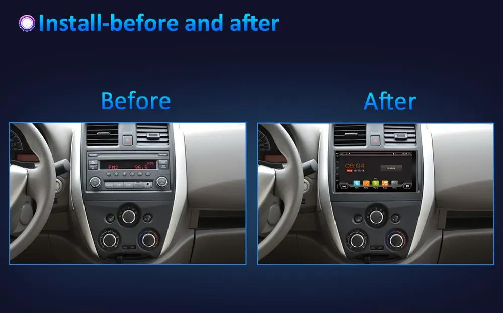 Discount Bosion Android 9.0 Auto Radio Octa Core 7Inch 2DIN Universal Car NO DVD player GPS Stereo Audio Head unit Support DAB DVR OBD BT 5