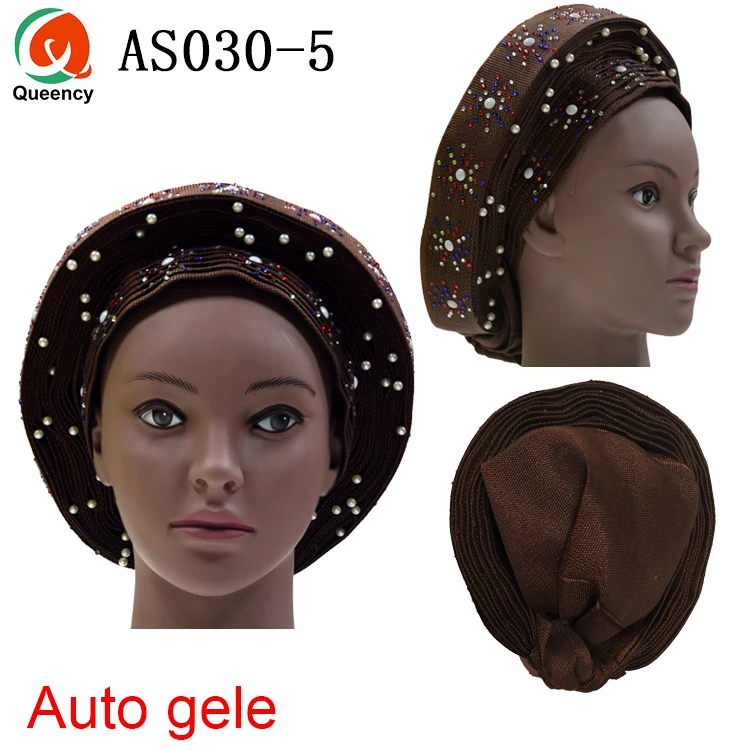 Queency африканские готовые дамы Aso oke материал авто-геле Headtie многоцветные доступны DHL AS030