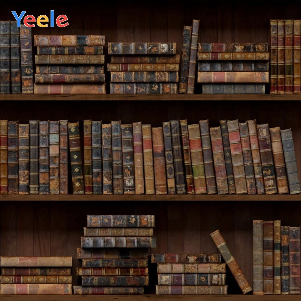 

Yeele Vinyl Old Wood Bookshelf Book Children Baby Birthday Party photograph Backdrop Wedding Photocall Background Photo Studio