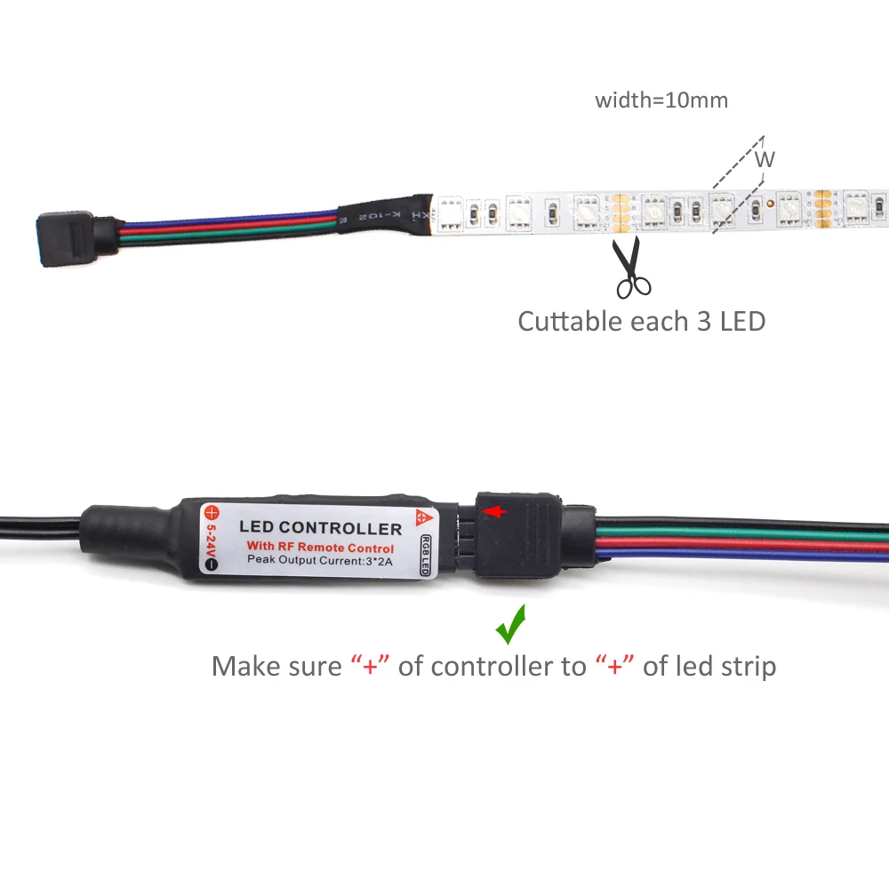 Светодиодная лента RGB для корпуса ПК 12 В постоянного тока SMD 5050 большой 4