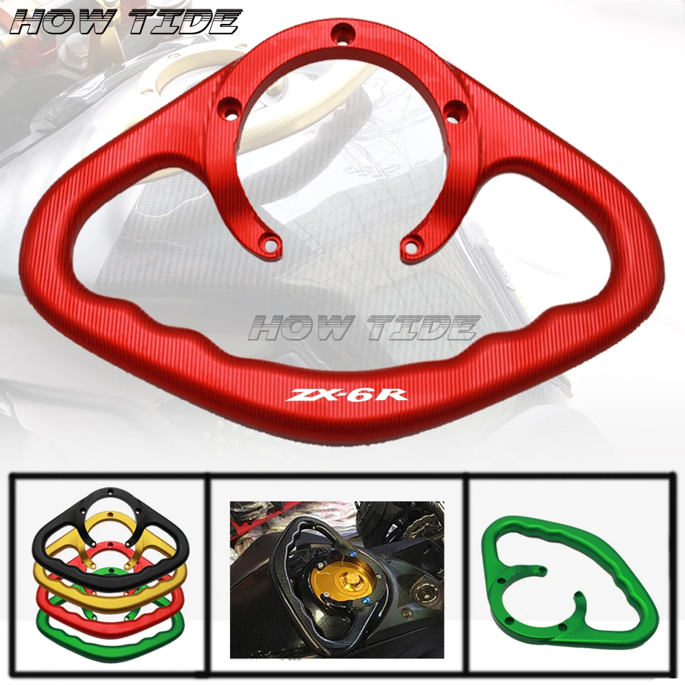 

Мотоциклетные аксессуары CNC пассажирские рукоятки ручной захват бак захват ручки подлокотник черный для KAWASAKI ZX-6R 2000-2012