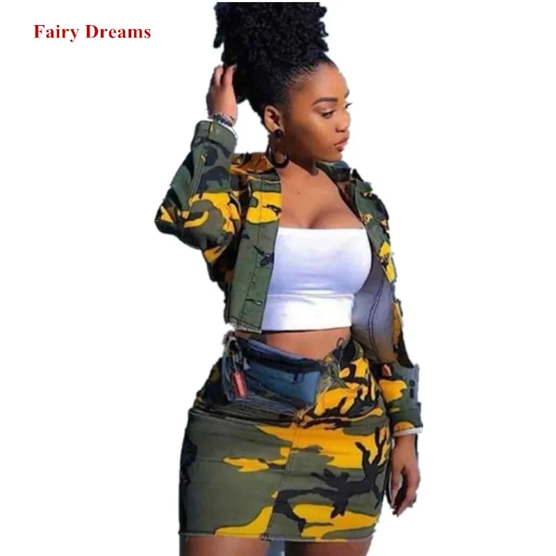 

2 Piece Set Women African Skirt And Cardigan Summer Autumn Style Camo Suits Lady Plus Size African Clothing Hijab Fairy Dreams