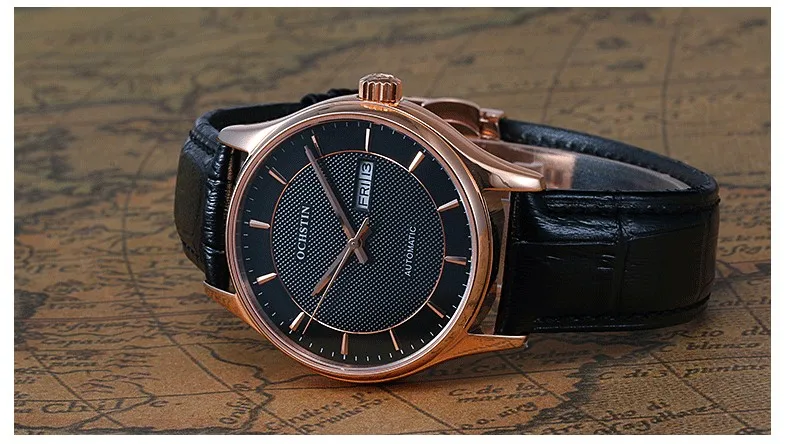 2016 ochstin Срок годности Для мужчин механические часы Montre Homme Для мужчин S Часы Лидирующий бренд роскошные кожаные автоматические Для женщин