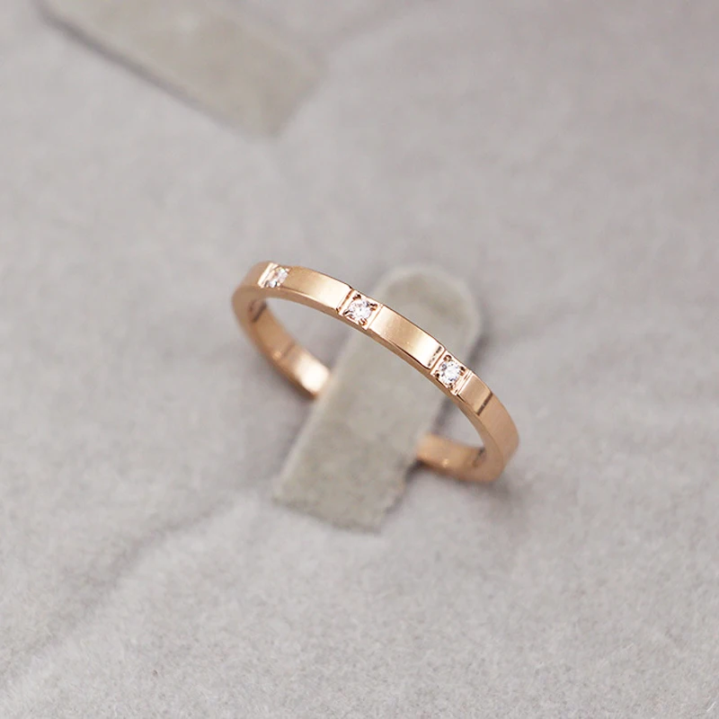 

Brand 3 Zirconia CZ Rings for Woman Man Wedding Jewelry Rose Gold Silver Colors 316 L Stainless Steel Gift Top Quality