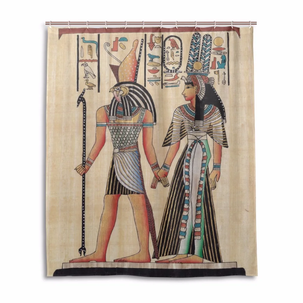 Rideaux Douche Egypt Queen And King Shower Curtain African Egypt