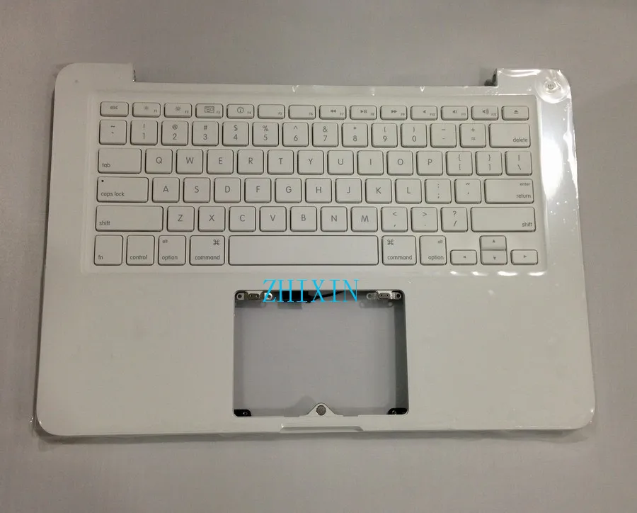 

yourui Used A1342 Top Case For Macbook 13" A1342 White Unibody Palmrest Palm Rest Topcase With US Layout Keyboard 2009 2010