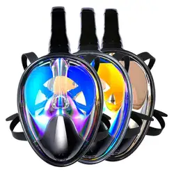 Анти-туман наружное для взрослых детей Сноркелинга дайвинг полный сухой трубка маска для плавания полномасштабной оборудования зеркало