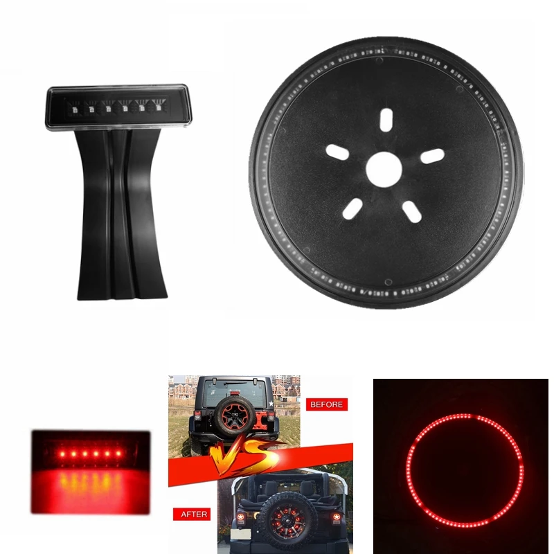 

Spare Tire Wheel LED 3rd Third Brake Light Lamp Ring for Jeep Wrangler JK TJ LJ YJ CJ
