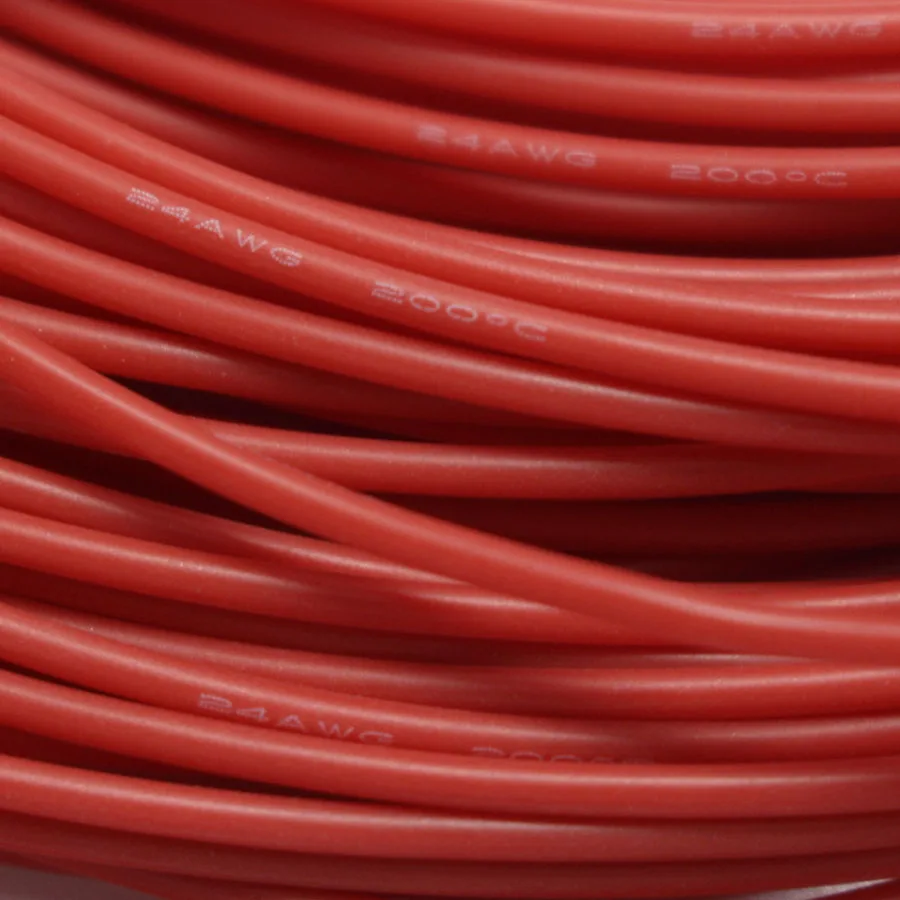  10 meter Red+10 meter Black Color Silicon Wire 18AWG Heatproof Soft Silicone Silica Gel Wire Connec