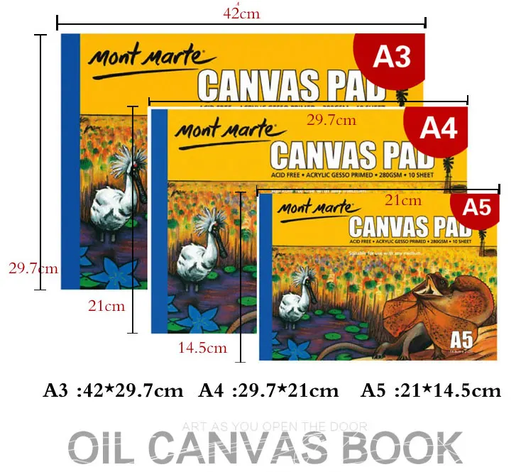 Skup 10 arkusz opakowanie olej akrylowy malarstwo na płótnie Pad papieru 280g malarstwo na płótnie papier A3 A4  a5