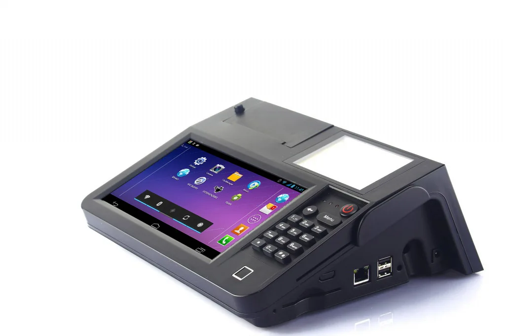 

Kcosit P800 Retail Pos Smart Terminal with Printer 1D 2D Laser Barcode Android Scanner 8" Dual Screen supermarket RJ45 GPS 3G
