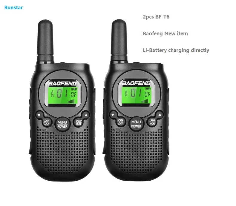 New hot item 2pcs BF-T6 baofeng two way radio portable radio walkie talkie CB Radio station Kids Handheld Communicator ham radio