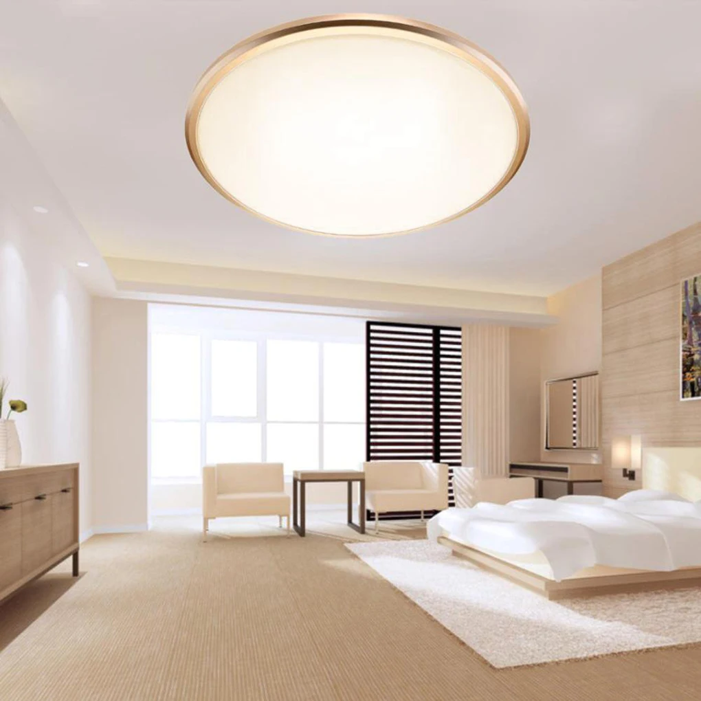 

2018 New Golden Edge Ceiling Light 30W Power Flush Mount Dust Prevention Fixture with Soft Warm White
