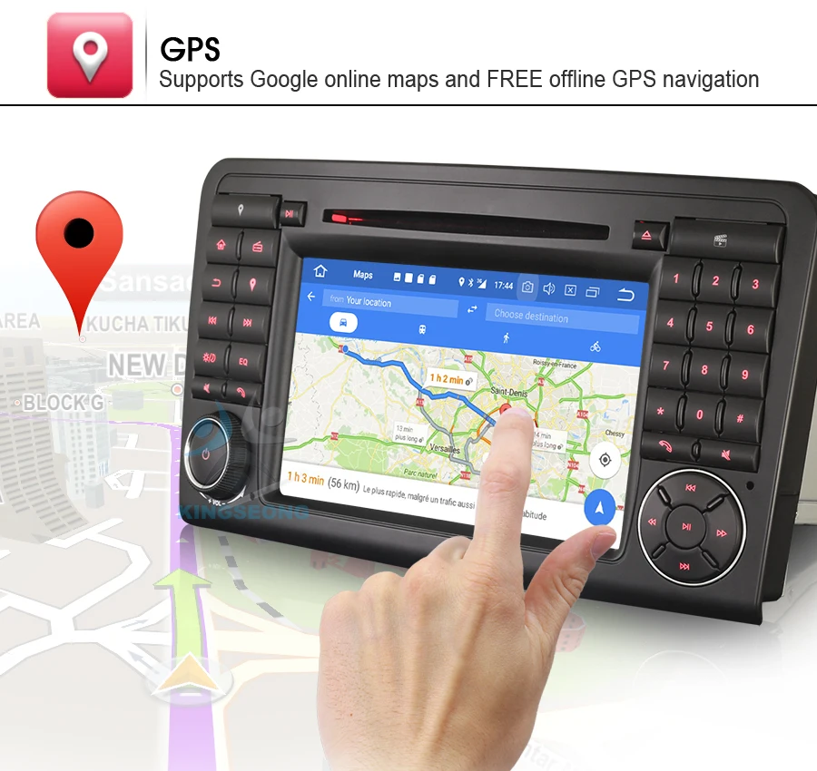 Best 7"Android 8.0 Head Unit GPS Navi Wifi MP3 Player DAB+ Radio DTV-IN Car DVD player for Mercedes Benz ML-Class W164 ML330 ML350 18