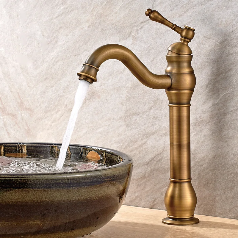

art basin on its leading higher model basin surface cold and hot copper mass Europe type restoring ancient ways the faucet