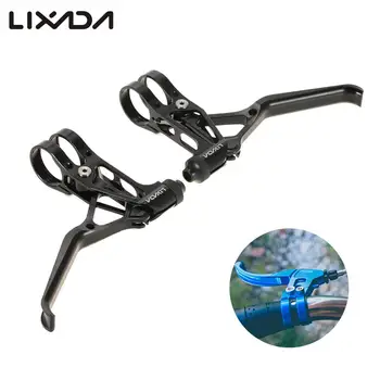 

1 Pair CNC Aluminum V-brake Disc Brakes Lever Mountain Bike Bicycle Brake Handle Crank 3-Finger Mechanical Disc Brake