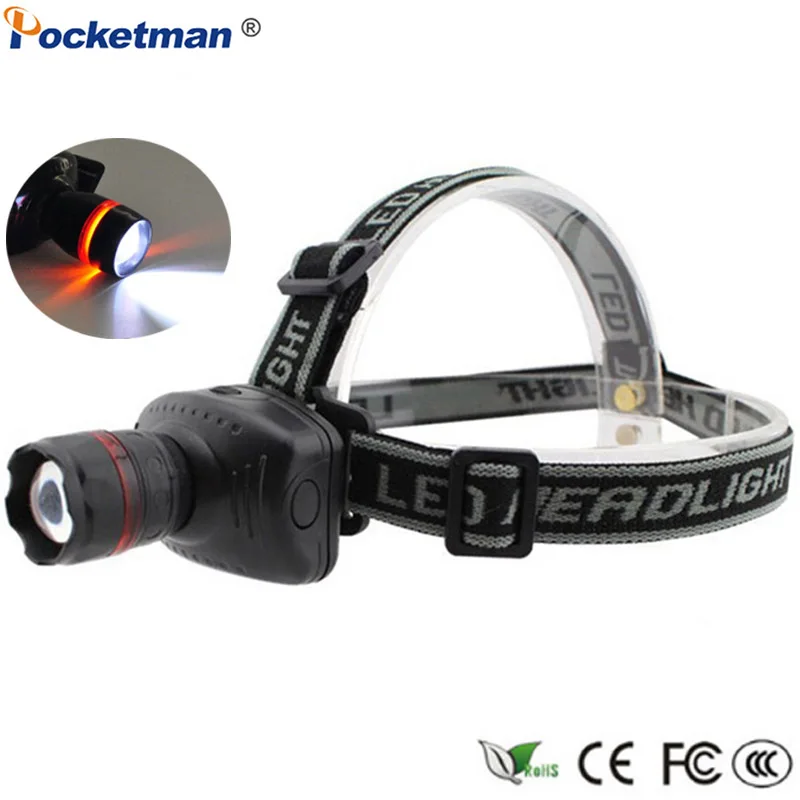 Pocketman Super Bright Mini LED Fishing Headlamp Zoomable 3 Modes