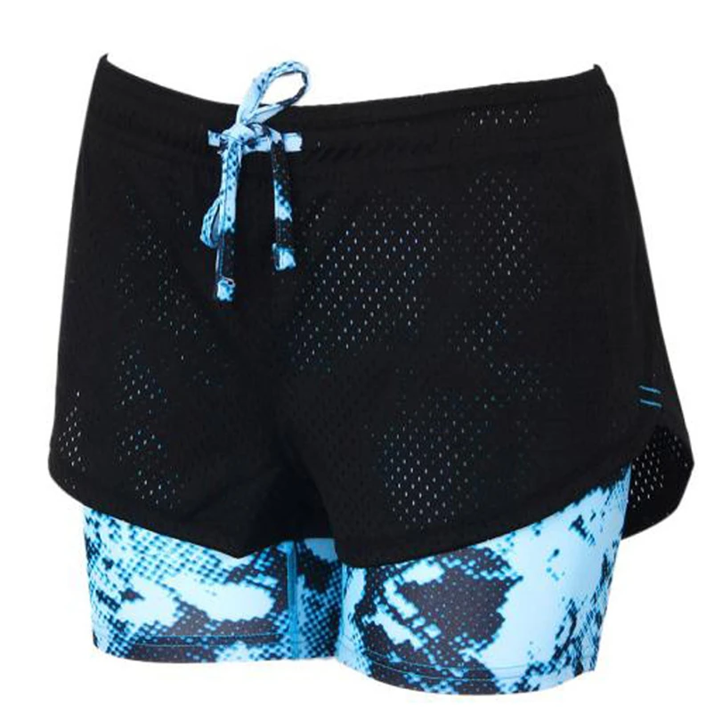 2 in 1 Unisex Summer Yoga Shorts Women Sports Gym Workout Waistband Skinny Yoga Shorts Pants Sport Fitness Clothes #FS#4JU24 (3)