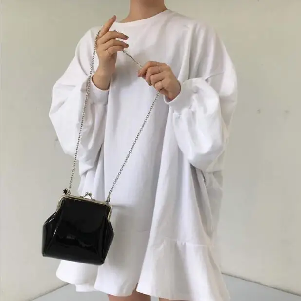 

Fashion women's small handbag girl clip vintage women's small handbag cute casual shoulder messenger bag black simple yirenu82