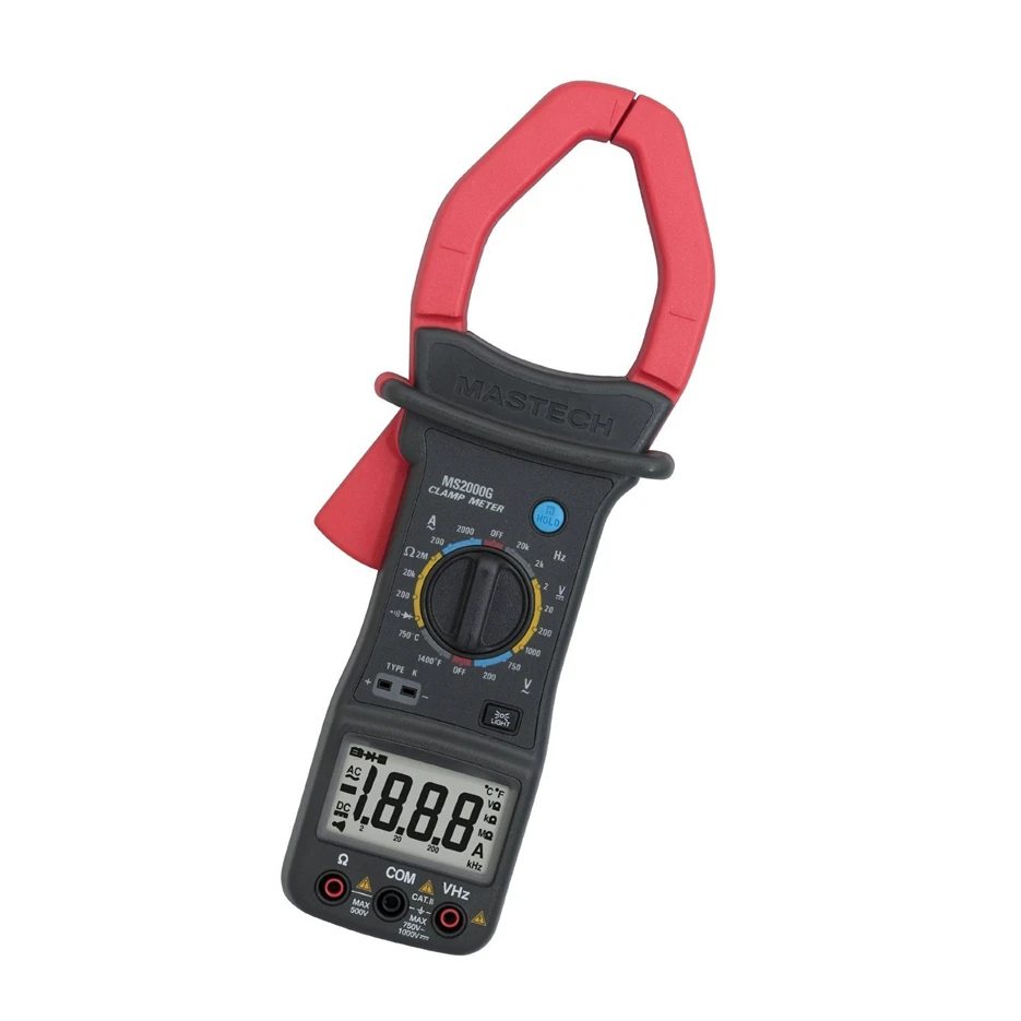 

MASTECH MS2000G Digital Clamp Meter Current AC DC Voltage Resistance Temperature Tester Multimeter Multimetro