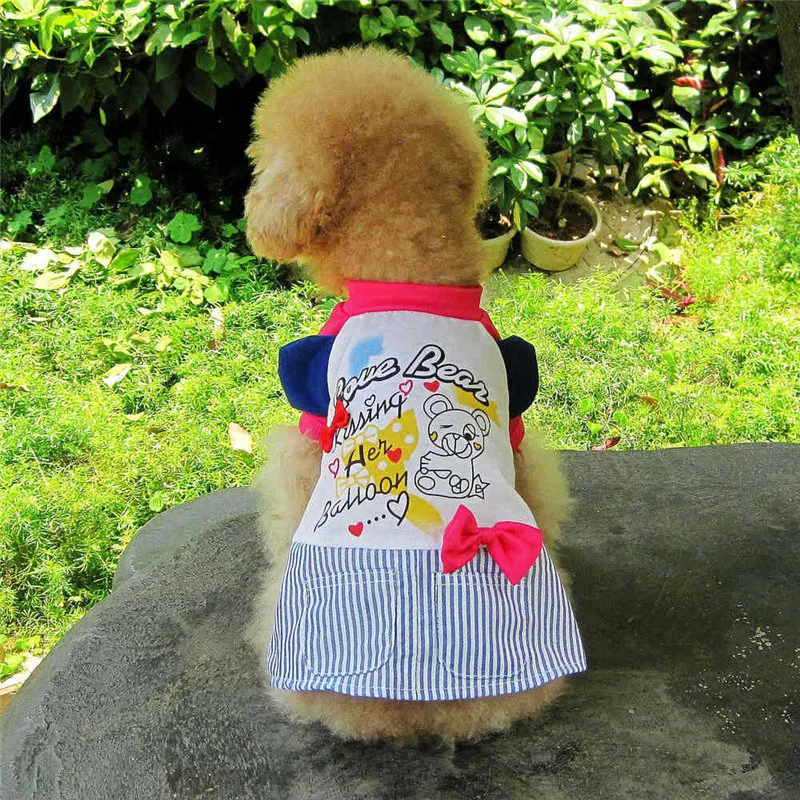 Dog Dresses for Small Dogs Summer Princess Dog Dress Bow Wedding Puppy
