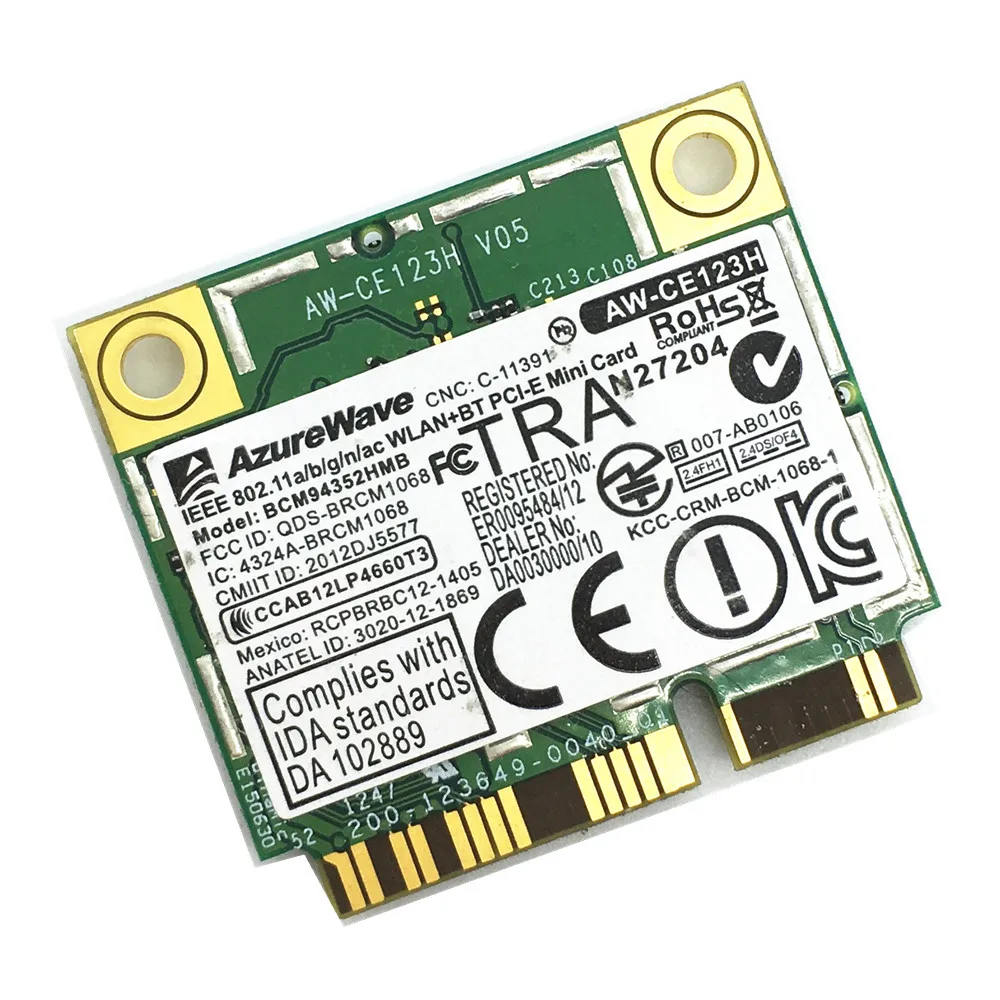 Беспроводная карта AzureWave Broadcom bcm942hmb 802.11ac 867 Мбит/с беспроводная AC WLAN + Bluetooth BT 4 0