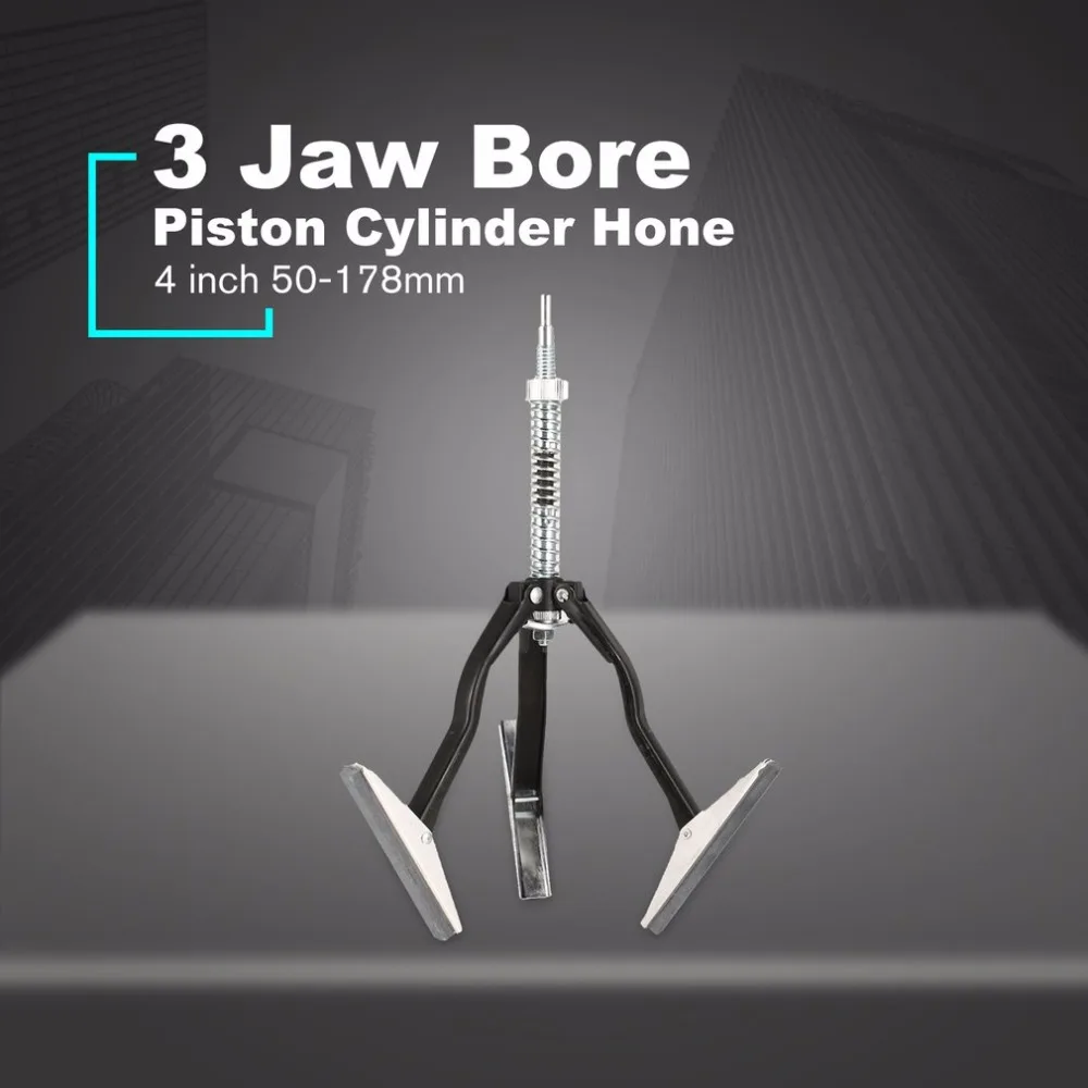 

Tool 3 Jaw Bore Honing Tool Adjustable Car Engine Brake Piston Cylinder Hone Flex Shaft With 3 Grinding Stones Tool