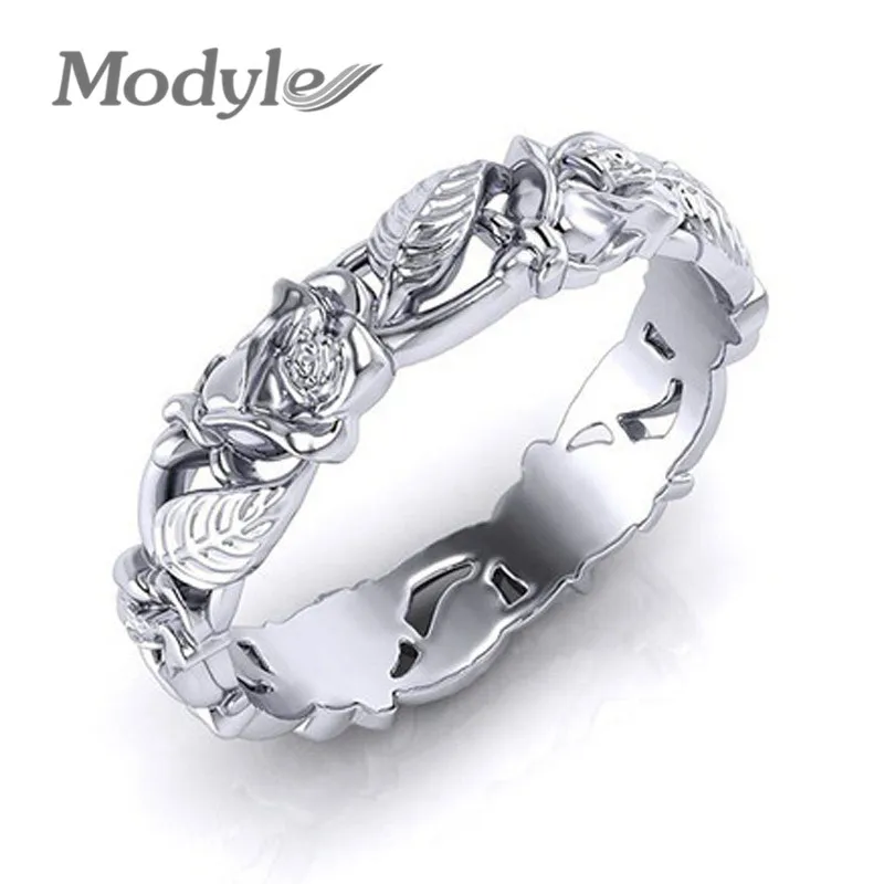 Mostyle Новое модное серебрялист и Цветок обручальное кольцо для женщин Прямая поставка