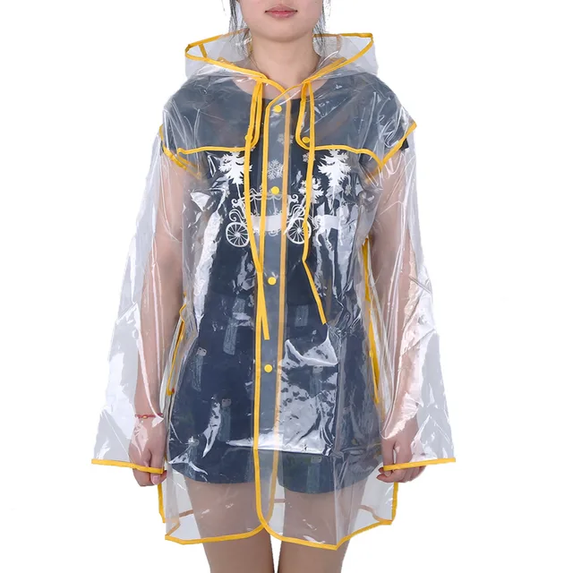 Trasparente Cappotto di Pioggia Del PVC Del Vinile Impermeabile Impermeabile Cor Trasparente Cappotto di Pioggia Del PVC Del Vinile Impermeabile Impermeabile Cor