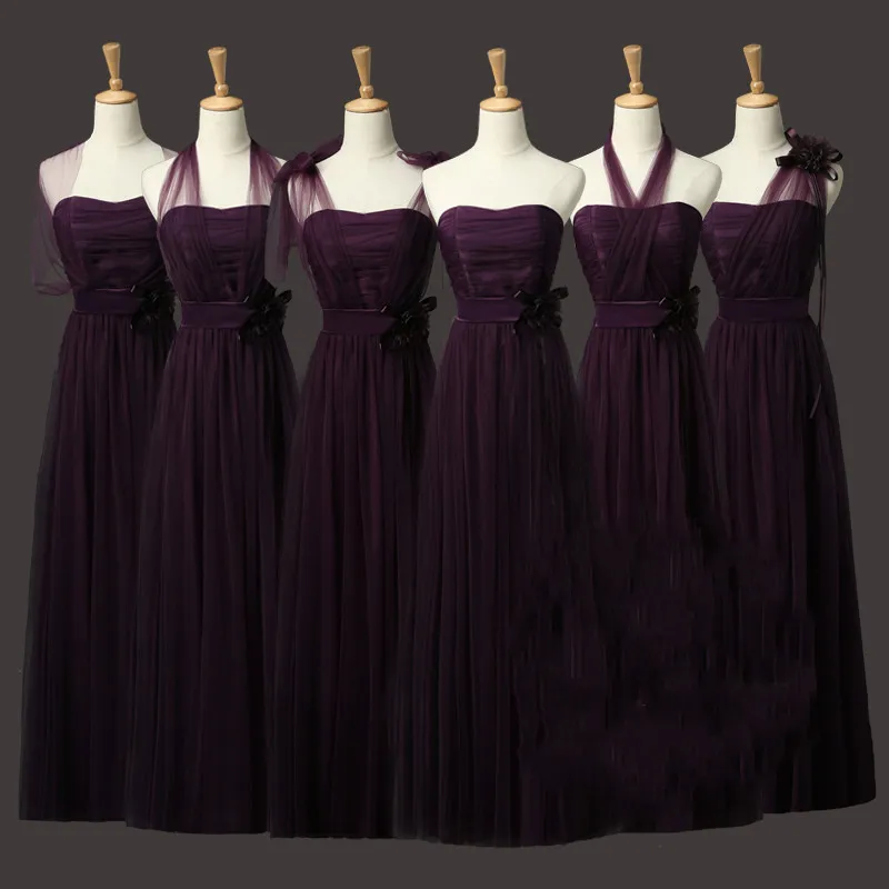 

Sweet Memory DIY Purple Bridesmaid Dress Performance Party Dresses SW0050 One Dress has More than 6 Styles Wearing