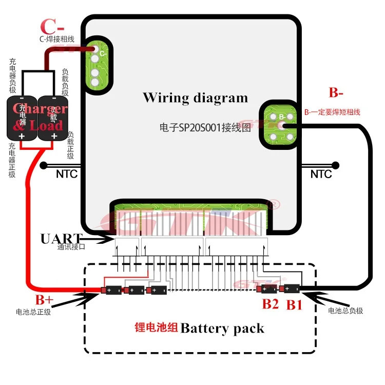 Smart BMS 16S 20A 30A 40A 50A 60V литий-ионная lipo баланс BMS заряд disply с связью UART android Bluetooth App