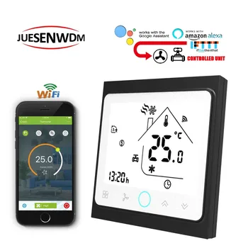 

TUYA 95-240VAC 24v 2pipe wifi thermostat temperature cooling heating for Accurate 0.5 degree
