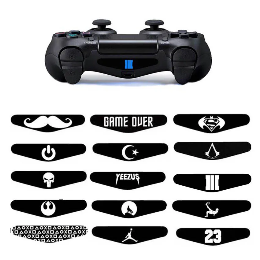 

Custom Game Lightbar Vinyl Stickers Protection Skin Decal Led Light Bar Cover For Dualshock 4 PS4 PRO Slim Controller 2 PCS