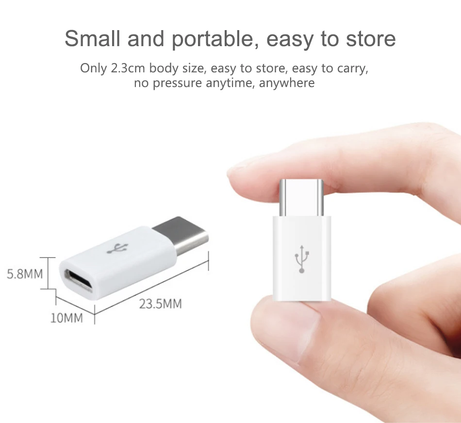 ACCEZZ Mini USB адаптер типа OTG C к Micro USB для samsung Galaxy S8 тип-c конвертер для One Plus 5 для LG G5 G6 Xiaomi Mi5 6