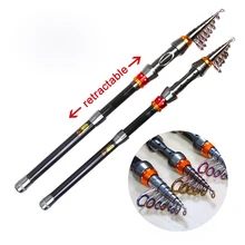 Promotion Hot Sale High Quality Telescopic Fishing Rods 1 8 3 6M sections Carbon Rods Sea