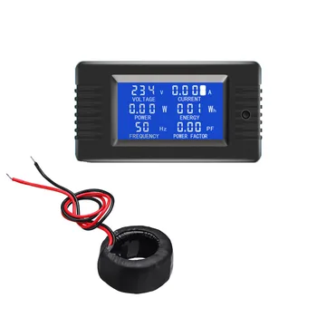 

PZEM-022 Coil CT Closed Transformer 100A AC Digital Display Power Monitor Meter Voltmeter Ammeter Frequency Current Voltage
