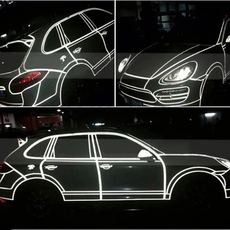 1 рулон Светоотражающая Предупреждение полоса автомобильная лента для грузовиков стикер 2 см* 5 м