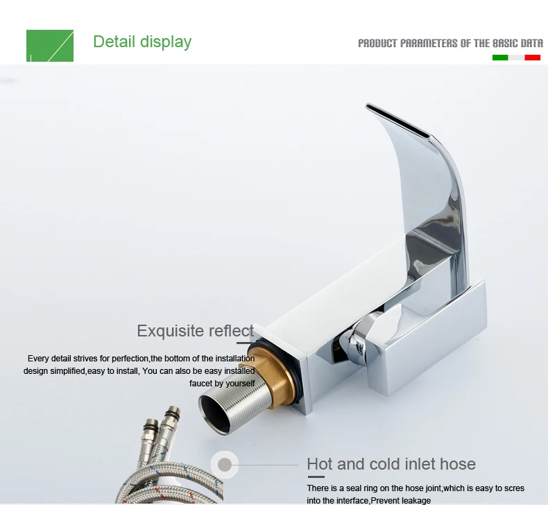 BAKALA смеситель для раковины водопад кран с одной ручкой смеситель горячей и холодной воды ванная комната кран раковина хромированная отделка LT-514A