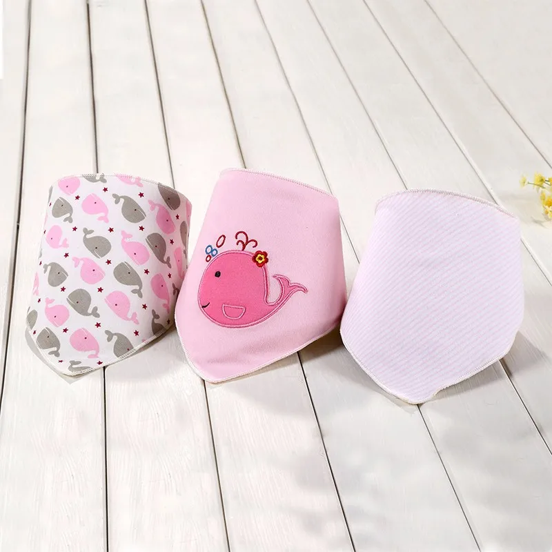2016 Hot 3 Pcslot Baby Bibs Bandana Cute Bird Baberos Bebes Triangle Bibs&Burp Cloths Girl Boy Babadores Para Bebe Accessories (6)
