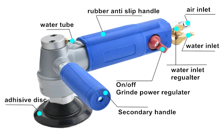Впрыска воды пневматическая водяная мельница профессиональная пневматическая шлифовальная машина для влажной полировки воздуха