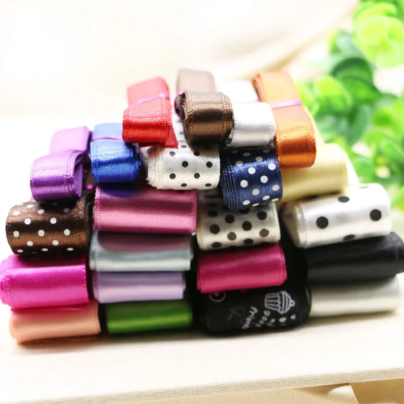 10 yards mixed random delivery rib belt Ribbon Bow Hair Barrette handmade DIY accessories material
